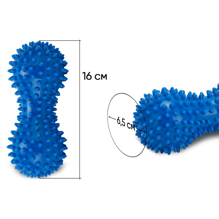 Массажный мячик EasyFit Goober с шипами синий