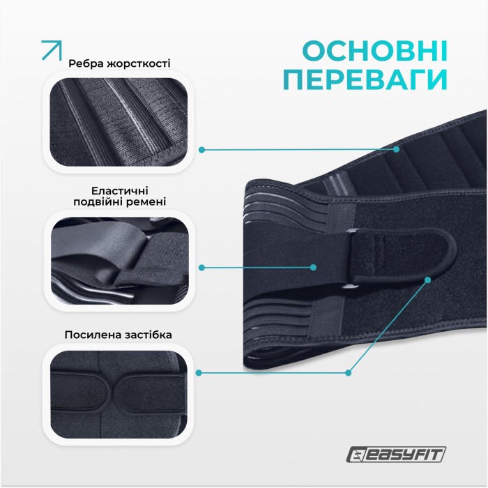 Пояс для спины с 4 ребрами жесткости EasyFit (XXL)