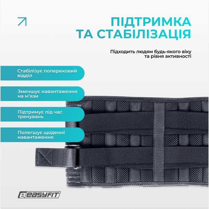 Пояс для спины с 4 ребрами жесткости EasyFit (XXL)