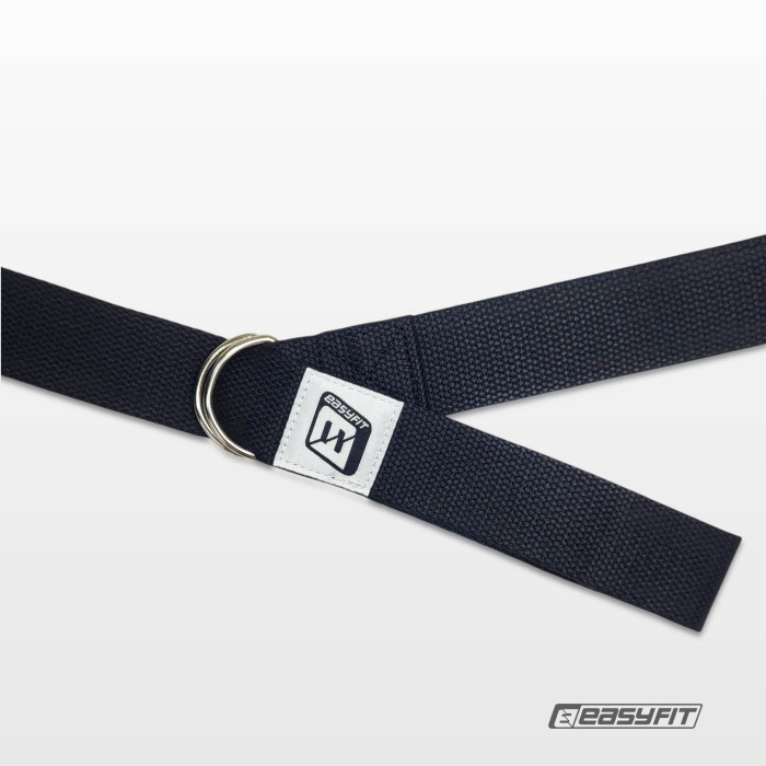 Ремень для йоги EasyFit с петлей (черный)