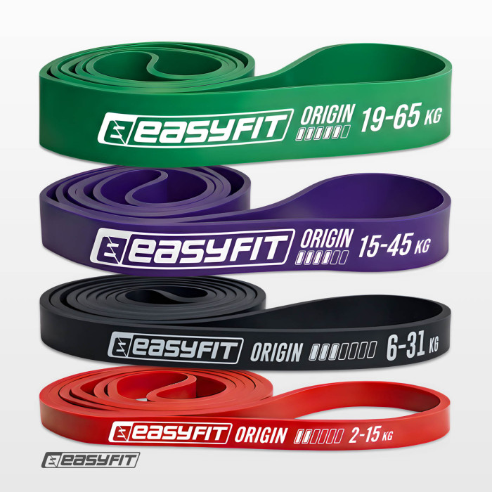 Гумові петлі EasyFit: набір 2-65 кг (4 шт)