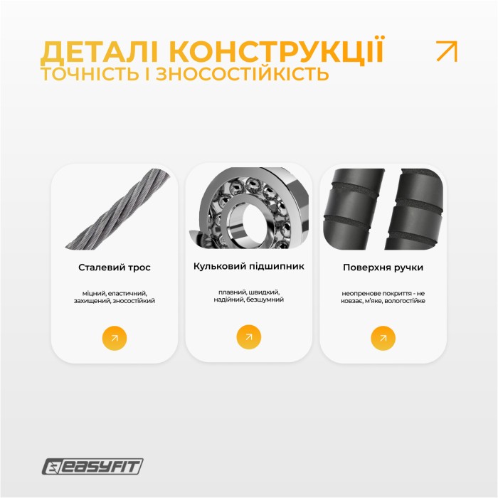 Скакалка с утяжелителем EasyFit