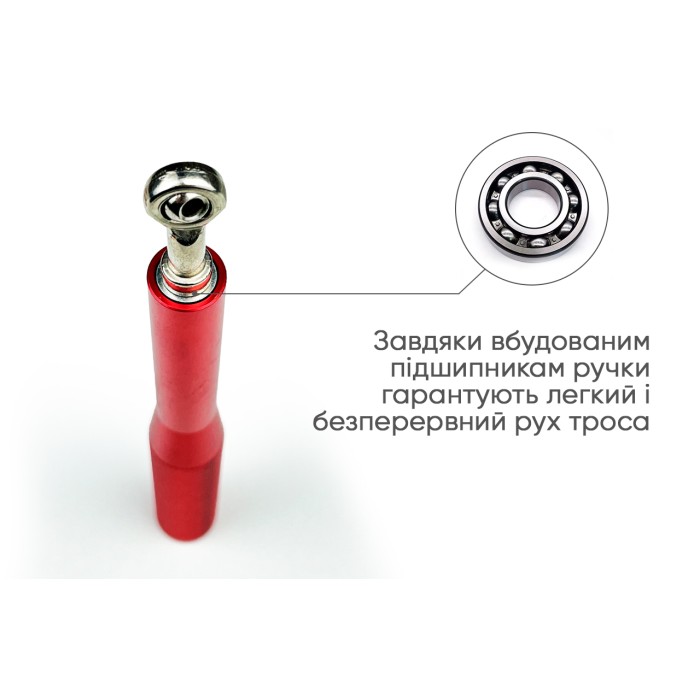 Скоростная скакалка EasyFit Aluminium со стальным тросом и алюминиевыми ручками красная