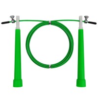 Скоростная скакалка EasyFit Speed Cable Rope 3 м со стальным тросом, зелёная