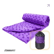 Полотенце для йоги EasyFit Yoga Mat Towel из микрофибры (Фиолетовое)