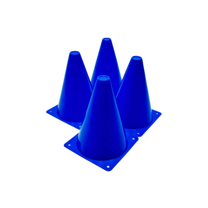 Конусы-фишки спортивные EasyFit 17 см (набор 4 штуки) синие