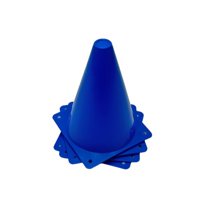 Конусы-фишки спортивные EasyFit 17 см (набор 4 штуки) синие