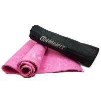 Коврик для йоги и фитнеса EasyFit PER Premium Mat 8 мм + Чехол розовый