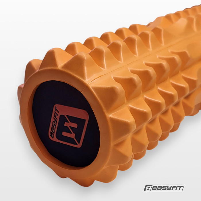 Масажний ролик EasyFit Solid Roller v.1.2s 33х13 см помаранчевий