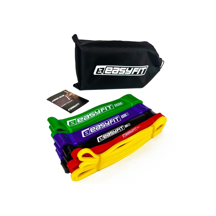 Резиновые петли EasyFit: набор 1-65 кг (5 шт)