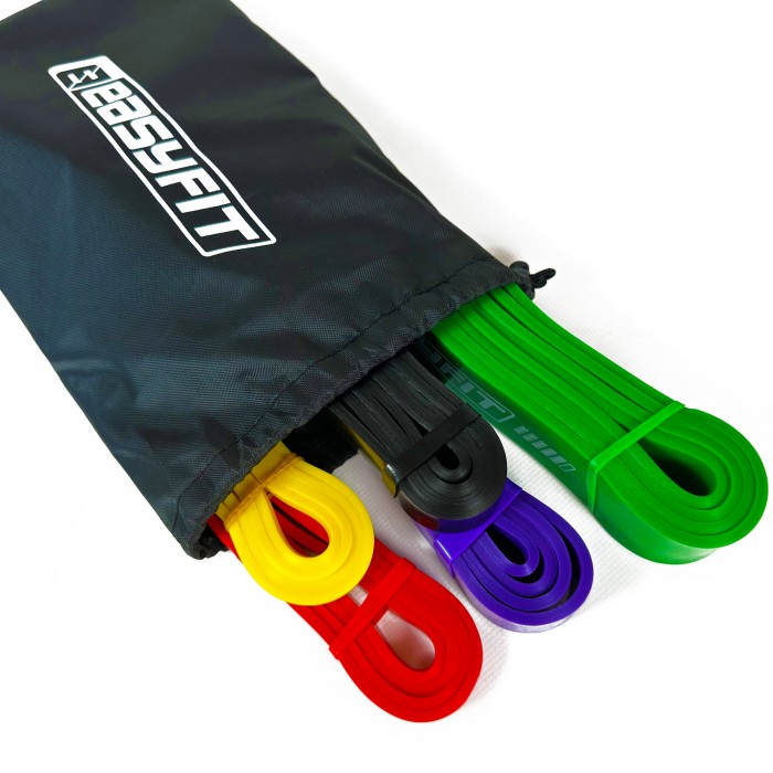 Резиновые петли EasyFit: набор 1-65 кг (5 шт)