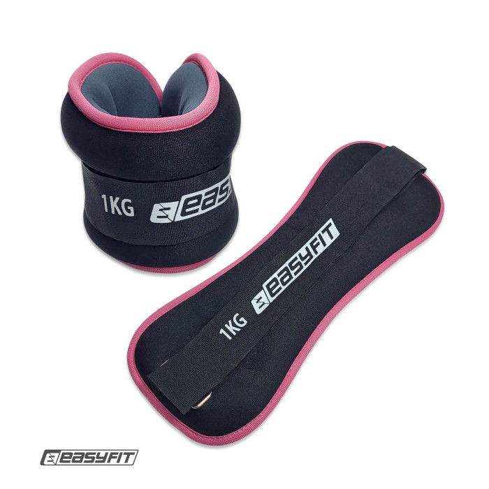 Утяжелители EasyFit Comfort 1 кг для ног и рук с металлом (пара)