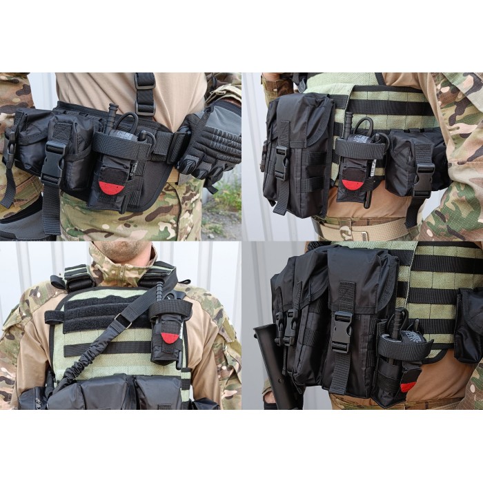 Подсумок под турникет черный (MOLLE, CAT, подсумок на разгрузку, жилет, РПС)