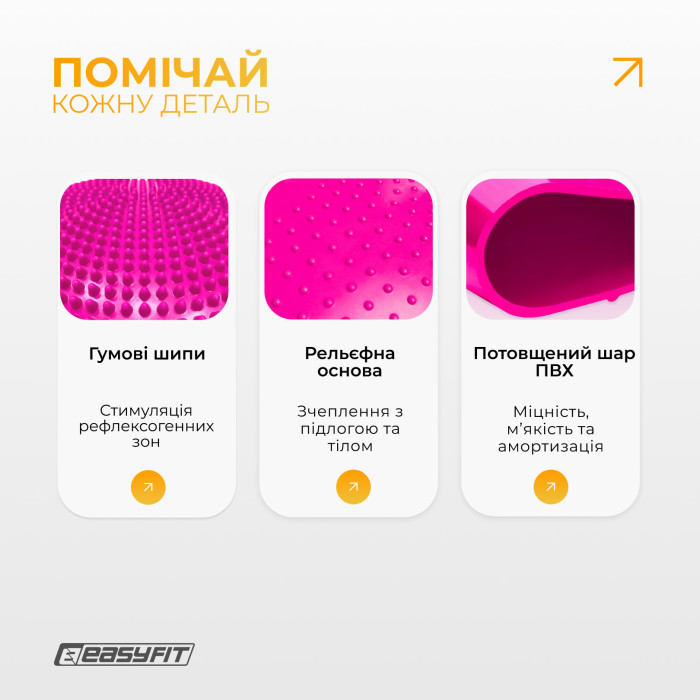 Балансувальна масажна подушка EasyFit Рожевий