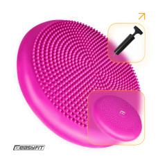 Балансировочная подушка массажная EasyFit Balance Cushion-A розовая + насос