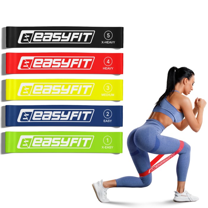 Резинки для фитнеса EasyFit набор 5 шт