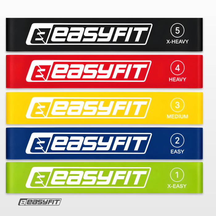 Гумові кільця для фітнесу EasyFit набір 5 шт