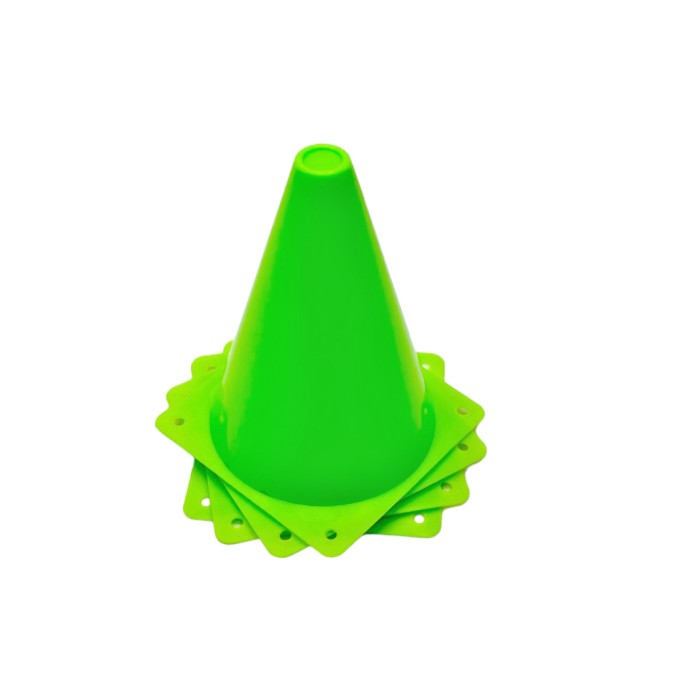 Конусы-фишки спортивные EasyFit 17 см (набор 4 штуки) зеленые