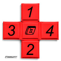 Крос-мат для прыжков EasyFit спортивный складной (красный)