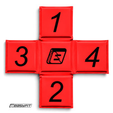 Крос-мат для прыжков EasyFit спортивный складной (красный)