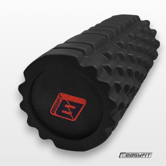 Масажний ролик EasyFit Solid Roller v.1.1s 33 см чорний