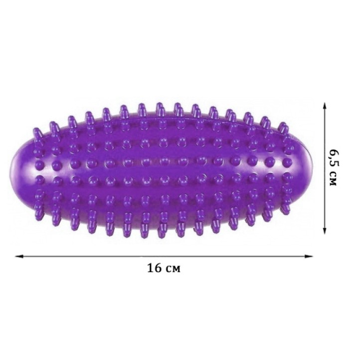 Массажный ролик Almond EasyFit овальный з шипами фиолетовый