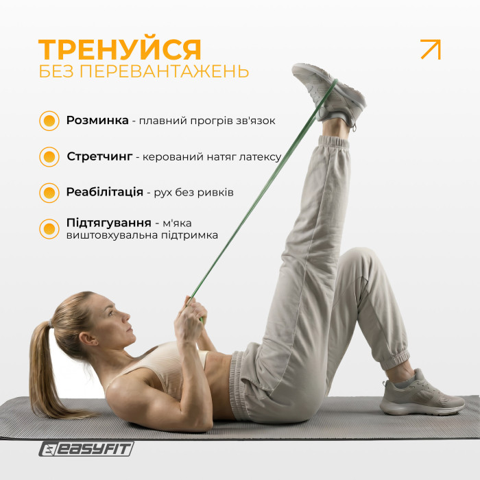 Набір двошарових резинок для підтягування EasyFit Premium 2-32 кг (3 шт)