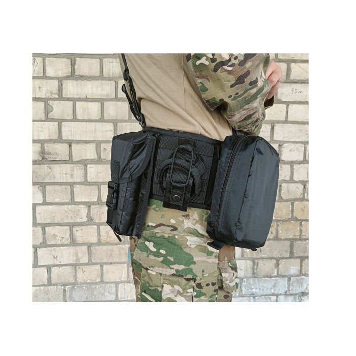 Подсумок под бутылку черный (MOLLE, подсумок на разгрузку, жилет, РПС)