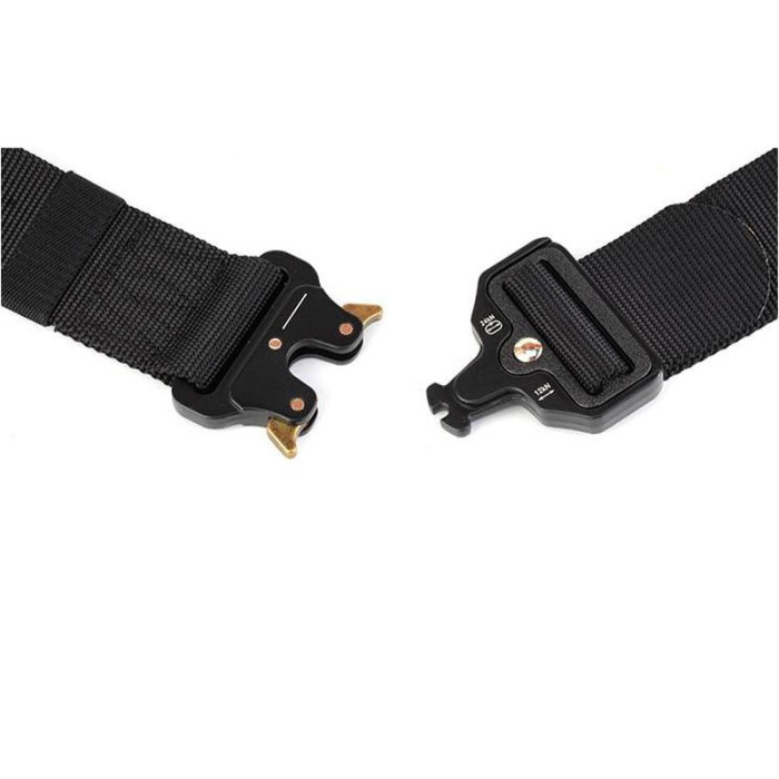 Ремінь тактичний військовий Assault Belt з пряжкою Кобра чорний