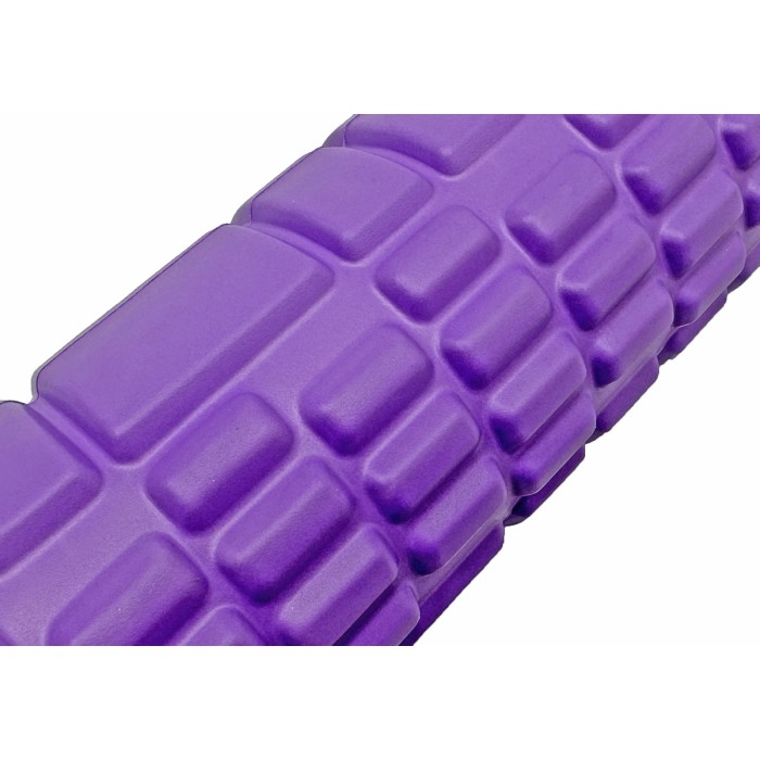 Массажный роллер EasyFit Solid Grid Roller Mini 30 см фиолетовый
