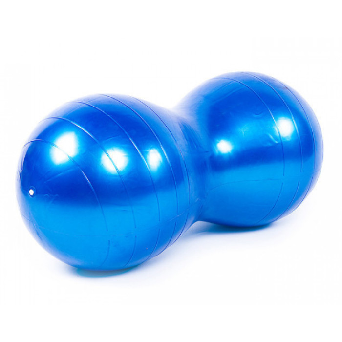 М'яч для фітнеса EasyFit Peanut 45х90 см синій (фітбол горіх-арахіс)
