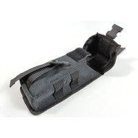 Подсумок под два магазина АК одинарный закрытый черный (MOLLE, подсумок на разгрузку, жилет, РПС)