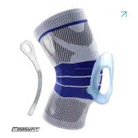 Бандаж (фиксатор) коленного сустава с ребрами жесткости и силиконовой вставкой. Размер L