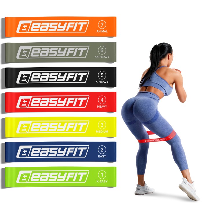 Резинки для фитнеса EasyFit набор 7 шт