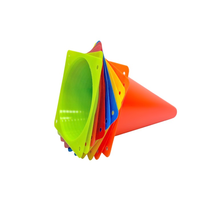 Конусы-фишки спортивные EasyFit 17 см (набор 10 штук) разноцветные