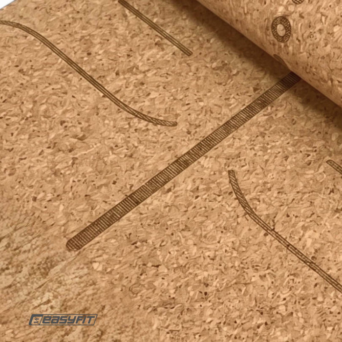 Коврик для йоги EasyFit Cork+TPE 5 мм двухслойный