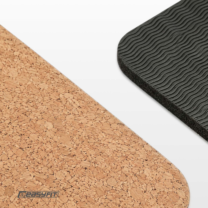 Коврик для йоги EasyFit Cork+TPE 5 мм двухслойный