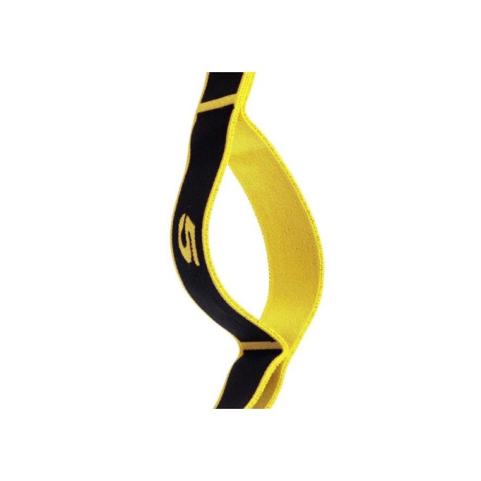 Эспандер ленточный EasyFit с петлями для тренировок желтый (MEDIUM)