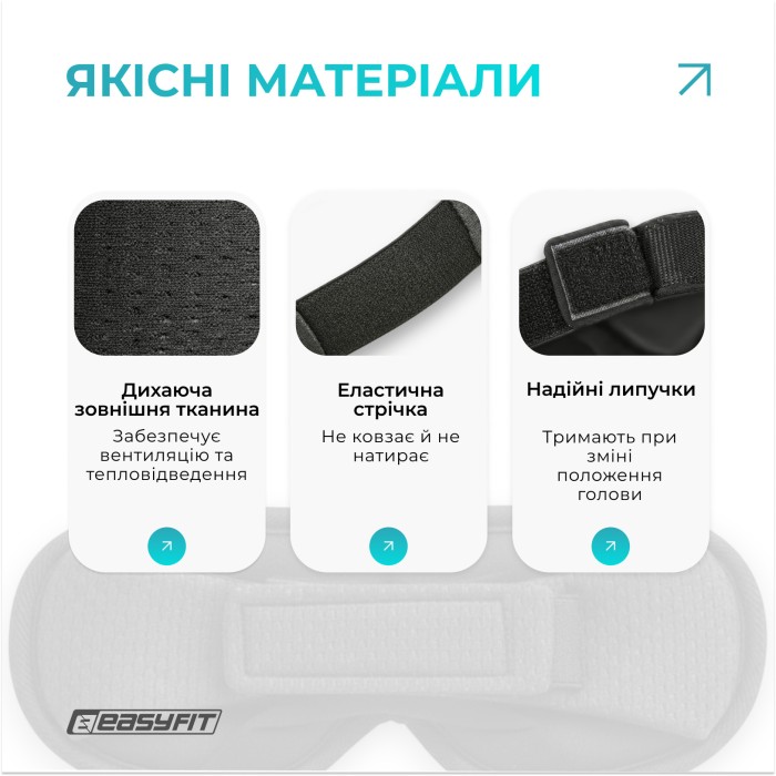Маска для сна 3D EasyFit Dream с эффектом памяти (черная)