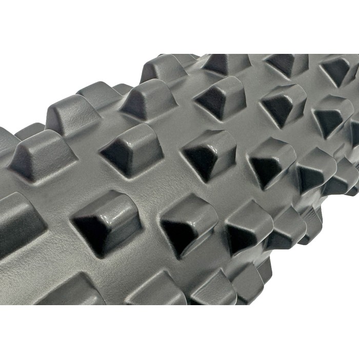 Массажный ролик EasyFit Grid Roller PRO 45 см Черный