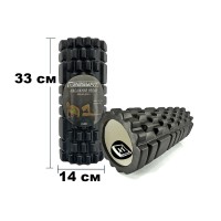Массажный ролик EasyFit Grid Roller 33 см v.1.1 Черный