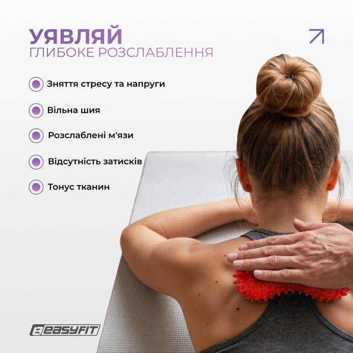 Масажний м'ячик EasyFit Goober з шипами червоний