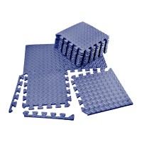 Татами мат EasyFit 8 шт (30х30х1 см) ласточкин хвост синий