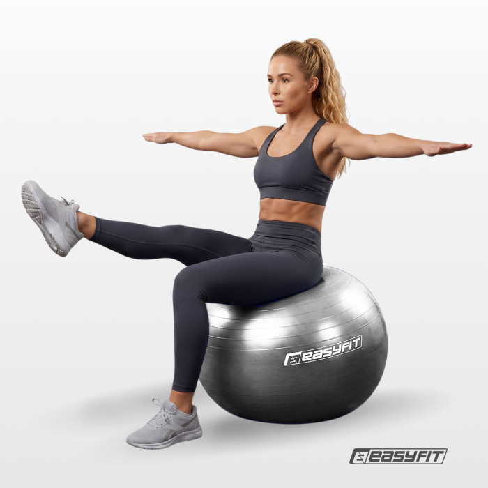 М'яч для фітнеса EasyFit 75 см сірий