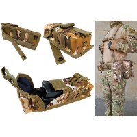Подсумок под два магазина АК одинарный закрытый Multicam Arid (MOLLE, подсумок на разгрузку, жилет, РПС)