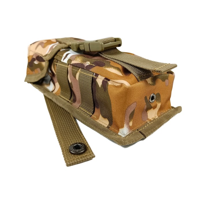 Подсумок под два магазина АК одинарный закрытый Multicam Arid (MOLLE, подсумок на разгрузку, жилет, РПС)