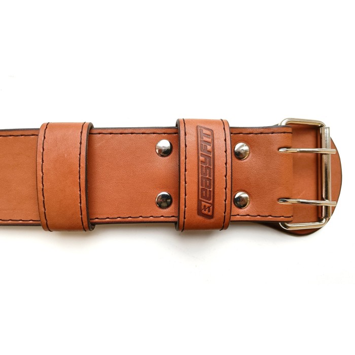 Пояс атлетический EasyFit DeciBelt (кожа) коричневый XS