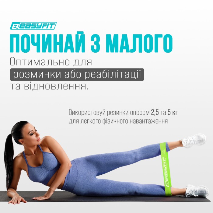Резинки для фитнеса EasyFit набор 7 шт
