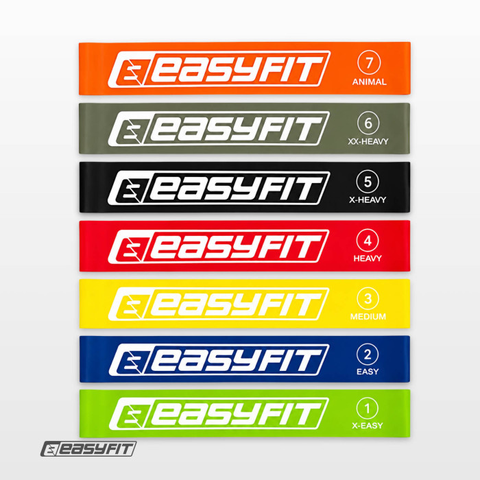 Резинки для фитнеса EasyFit набор 7 шт