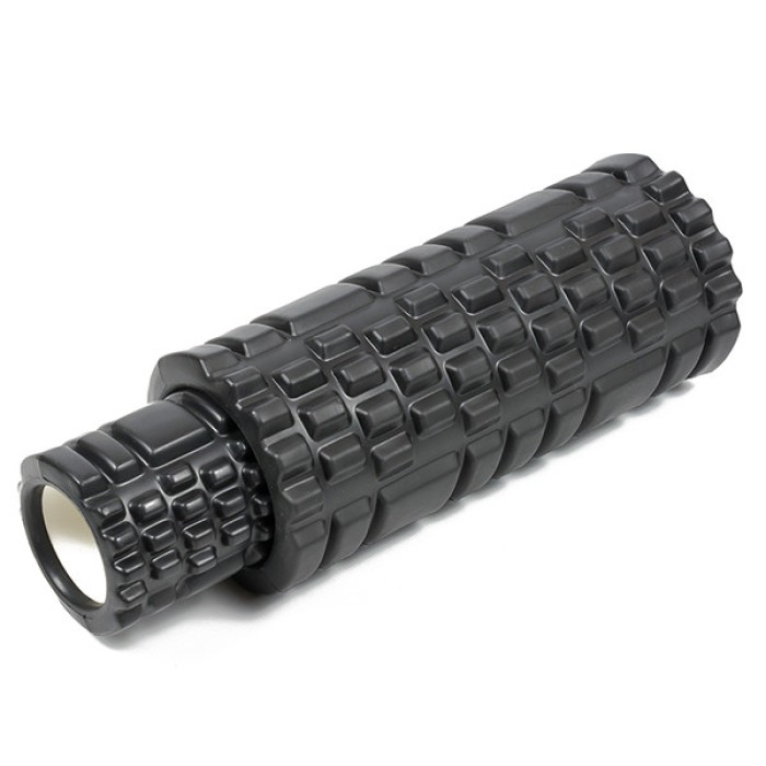 Массажный ролик EasyFit Grid Roller Double 33 см Черный